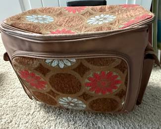 Floral Pattern Rolling Craft Tote Bag