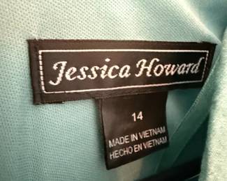 Jessica Howard Ruched Embellished Dress Size 14