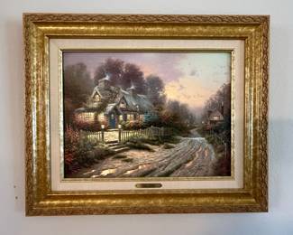 Thomas Kinkade "Teacup Cottage" Limited Edition Canvas Print
