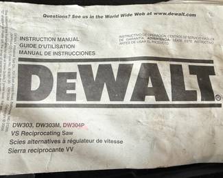 DEWALT DW303M Reciprocating Saw