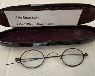 Wire Rim Spectacles with Case