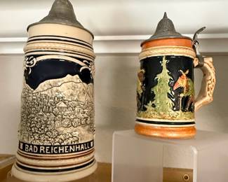 German Beer Stein "Bad Reichenhall" with Figural Scene