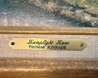 Thomas Kinkade Lamplight Lane Limited Edition Canvas Print