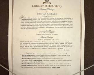 Thomas Kinkade "Teacup Cottage" Limited Edition Canvas Print