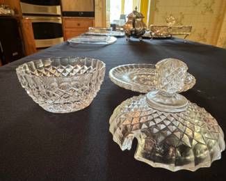 Cut Glass Candy Dish with Lid and Underplate second image