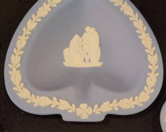 Wedgwood Blue Jasperware HeartShaped Trinket Dish