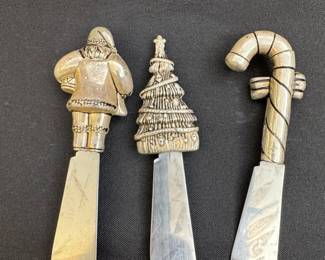 Silver Plate Holiday Cheese Spreading Set second image