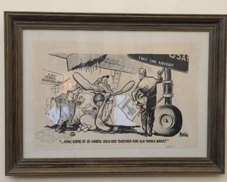 Baldy Cartoon  Naw, Some of Us Wanta Hold Her Together for Old Times Sake