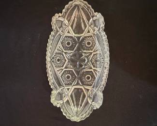 American Brilliant Period Cut Glass Celery Dish second image