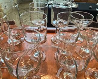 Assorted Clear Glass Stemware and Tumblers