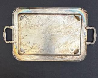 Silver Plate Serving Tray second image