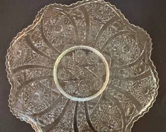 American Brilliant Cut Glass Serving Tray second image