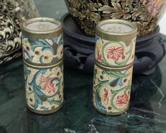 Victorian Style Decorative Tins  Match Holders
