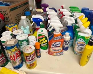 Assorted Household Cleaning Supplies Lot