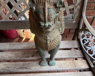 Bronze Singha Guardian Lion Statue