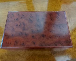 Vintage Thuya Burl Wood Jewelry Box