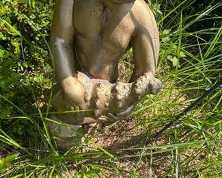 Boy with Basket Garden Statue second image