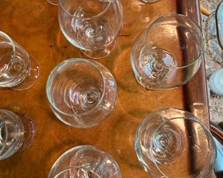 Assorted Crystal Wine and Brandy Glasses