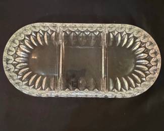 Gorham Althea Crystal Relish Dish with Three Compartments
