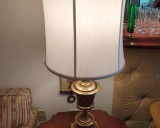 Tall lamp with table