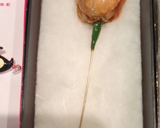 Chrystalle Corp. Real Preserved Rose Stick Pin