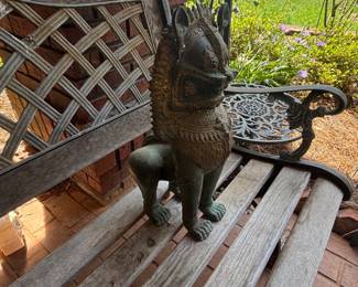 Bronze Singha Guardian Lion Statue second image
