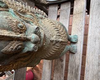 Bronze Singha Guardian Lion Statue third image