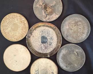 Silver Plated Coasters Set of 