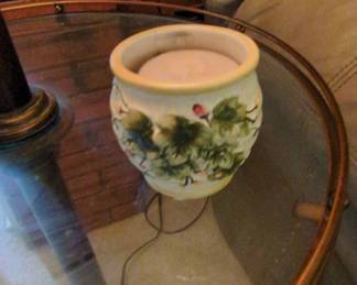 HandPainted Ceramic Wax Warmer with Floral Design