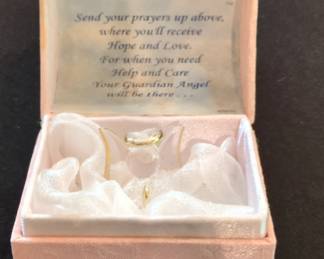 Glass Guardian Angel Figurine in Presentation Box