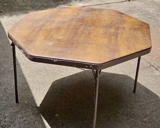Card table folding octagon