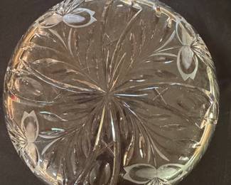 Cut Glass Serving Platter second image
