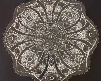 American Brilliant Cut Glass Serving Tray
