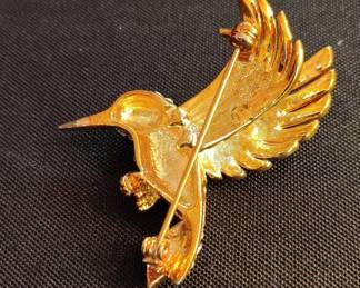 Rhinestone Hummingbird Brooch second image
