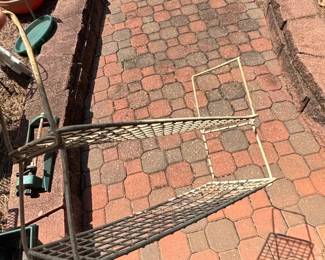 Vintage Metal Tiered Plant Stand