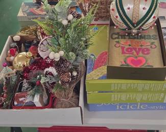 Hallmark Christmas is Love Burlap Decorative Box with Ornament