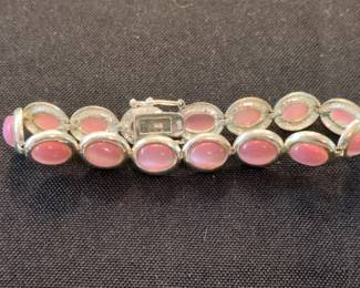 Pink Stone Link Bracelet