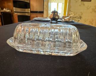 Anchor Hocking Prescut Star of David Butter Dish second image