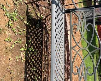 Tuscan Mediterranean Style Black Cast Aluminum Garden Patio Bench second image