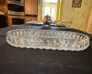 Gorham Althea Crystal ThreeSection Relish Dish second image