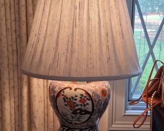 Vintage Japanese Imari Porcelain Ginger Jar Table Lamp