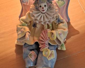 Gumps San Francisco Porcelain Clown Figurine