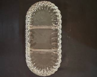 Gorham Althea Crystal ThreeSection Relish Dish third image