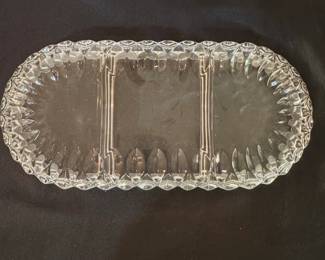 Gorham Althea Crystal Relish Dish with Three Compartments second image