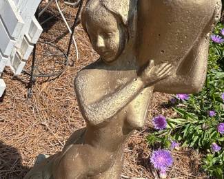 Art Deco Nude Female Figure with Urn Garden Statue second image