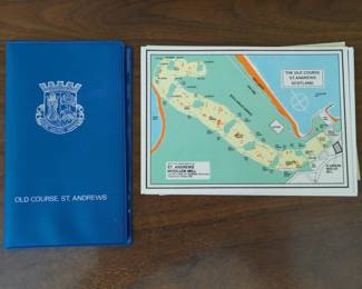 Old Course, St. Andrews Golf Course Map and Compliments Card from St. Andrews Woollen Mill