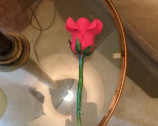 Glass Rose Sculpture, potentially from Beauty and the Beast