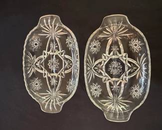 Anchor Hocking Early American Prescut EAPC Star of David Divided Relish Dish second image