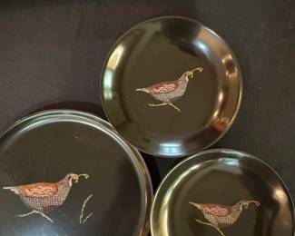 Vintage Couroc Quail Motif Serving Set second image