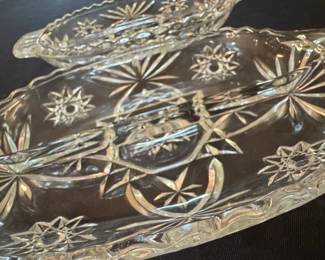 Anchor Hocking Early American Prescut EAPC Star of David Divided Relish Dish third image